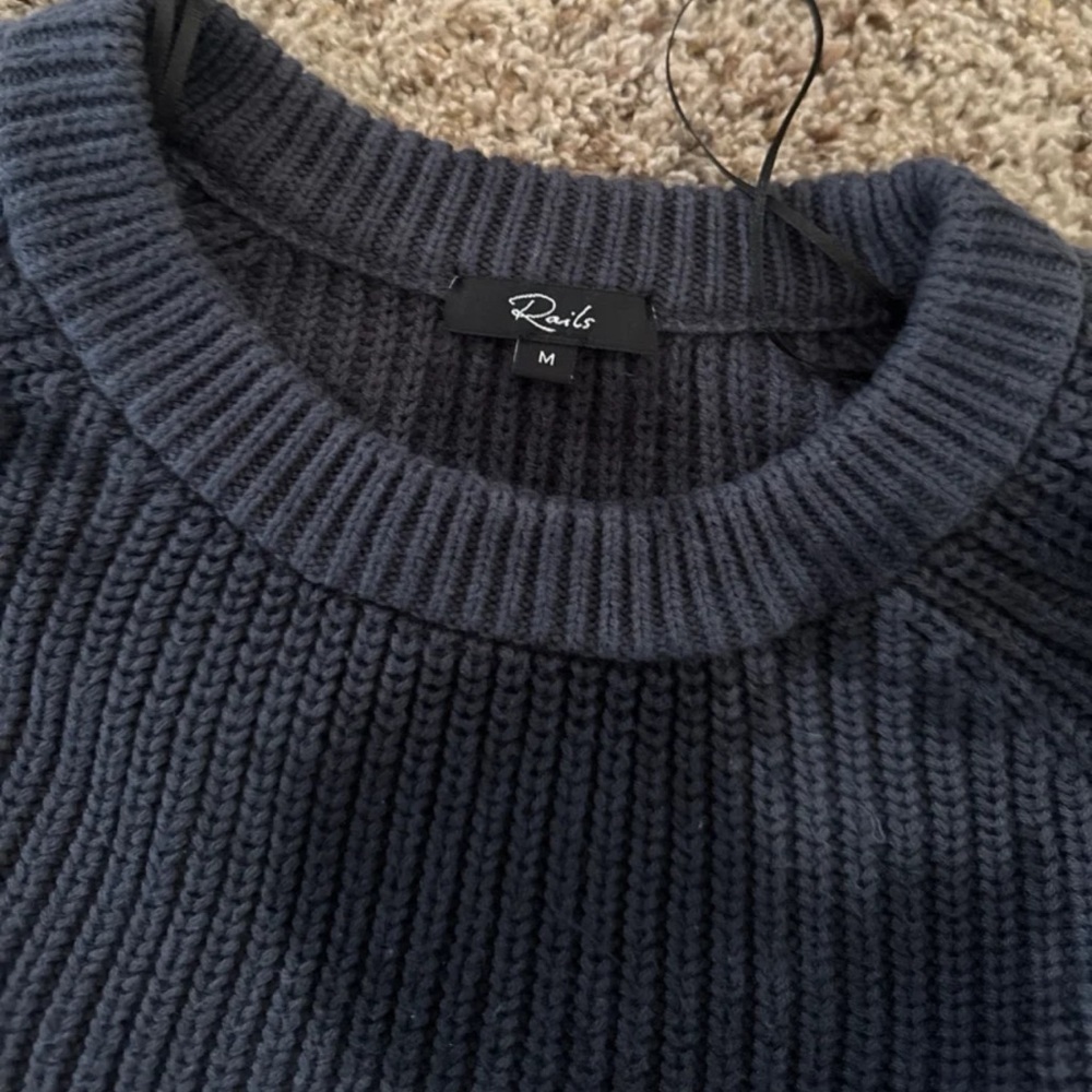RAILS VENUS in IRON BLACK TIE DYE Sweater Size Medium in cotton/cashmere - Picture 11 of 12